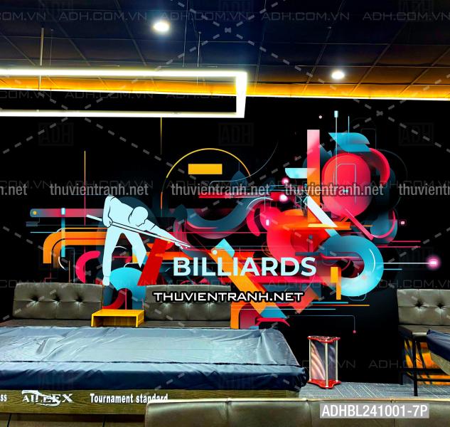 Tranh trang trí CLUB  Bi-a  trừu tượng màu sắc  - Tranh tường chất lượng cao