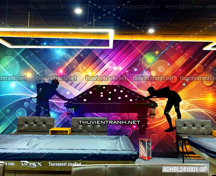 Tranh trang trí CLUB  Bi-a  trừu tượng màu sắc  - Tranh tường chất lượng cao