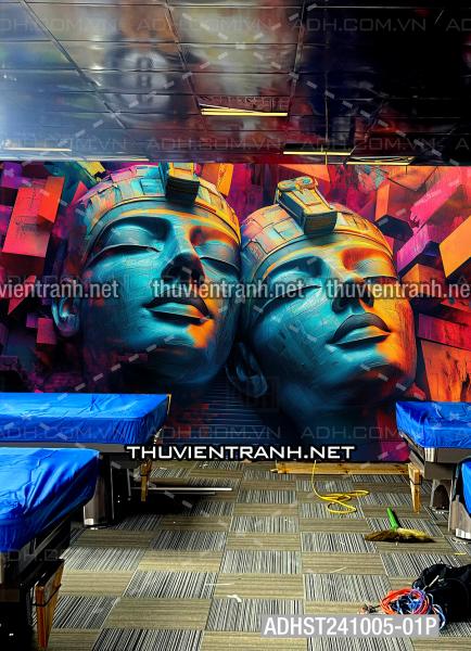  Tranh trang trí CLUB  Bi-a Siêu thực  trừu tượng màu sắc Neon - Tranh tường chất lượng cao