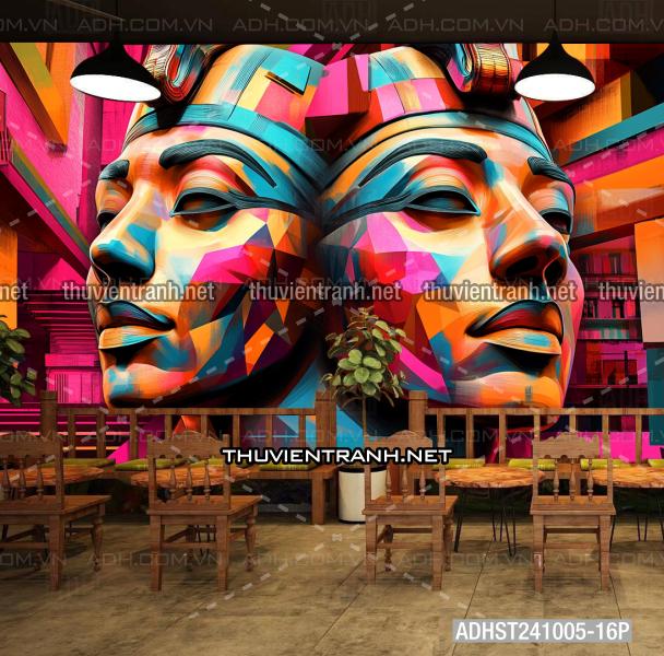 Tranh trang trí CLUB  Bi-a Siêu thực  trừu tượng màu sắc Neon - Tranh tường chất lượng cao