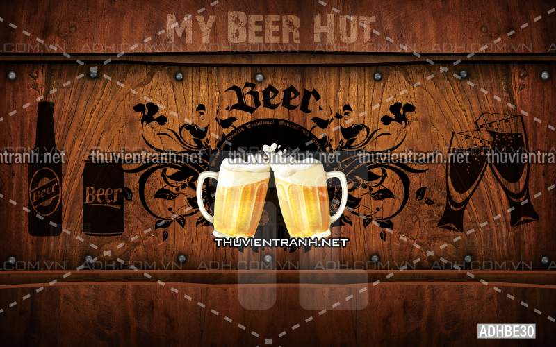 Tranh dán tường Quán Bia- Quán Nhậu - Tranh tường chất lượng cao