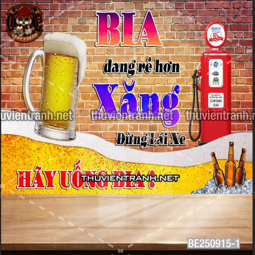 Tranh dán tường Quán Bia- Quán Nhậu - Tranh tường chất lượng cao
