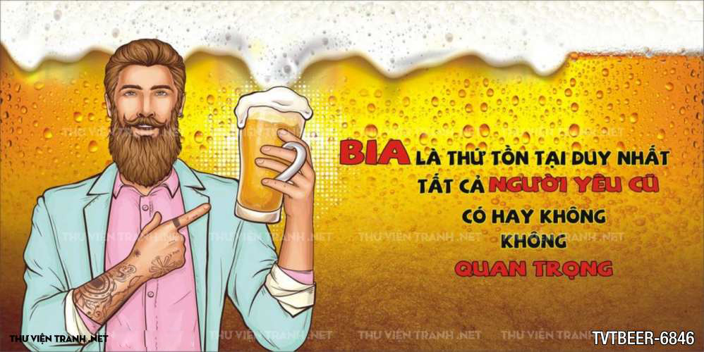 Tranh dán tường Quán Bia- Quán Nhậu  - Tranh tường chất lượng cao