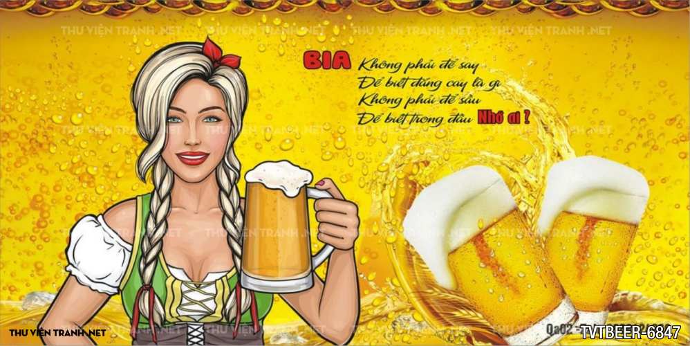 Tranh dán tường Quán Bia- Quán Nhậu  - Tranh tường chất lượng cao