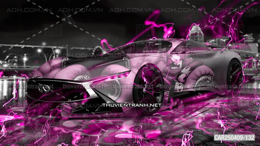 Tranh 3D xe hơi cổ, tranh tường 3D - Tranh tường chất lượng cao