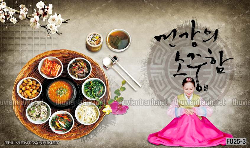 Tranh tường Quán ăn Hàn Quốc - Tranh tường chất lượng cao