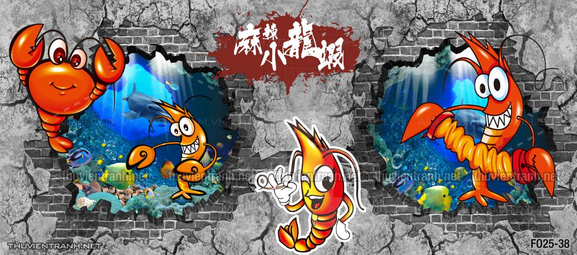 Tranh tường Quán hải sản - Tranh tường chất lượng cao