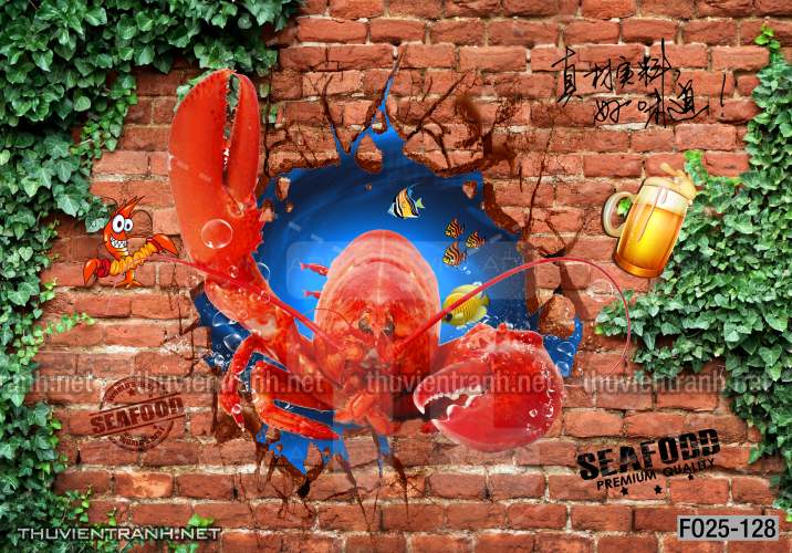 Tranh tường Quán hải sản - Tranh tường chất lượng cao