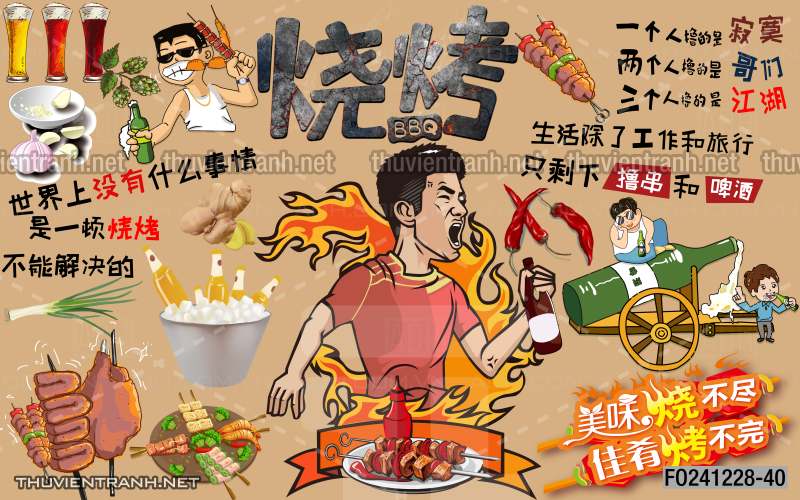 Tranh dán tường Quán Nhậu nướng - Kết quả tìm kiếm tranh tường