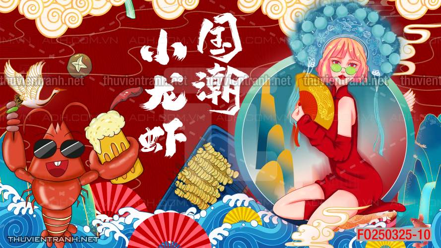 Tranh dán tường Quán ăn Trung Hoa, quán lẩu nướng, quán ăn vặt - Kết quả tìm kiếm tranh tường