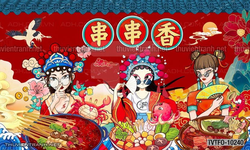 Tranh dán tường Quán ăn- Lẩu nướng Trung Quốc - Kết quả tìm kiếm tranh tường