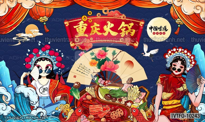 Tranh dán tường Quán ăn- Lẩu nướng Trung Quốc - Kết quả tìm kiếm tranh tường