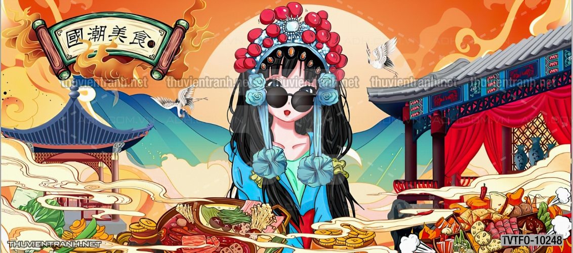 Tranh dán tường Quán ăn- Lẩu nướng Trung Quốc - Kết quả tìm kiếm tranh tường