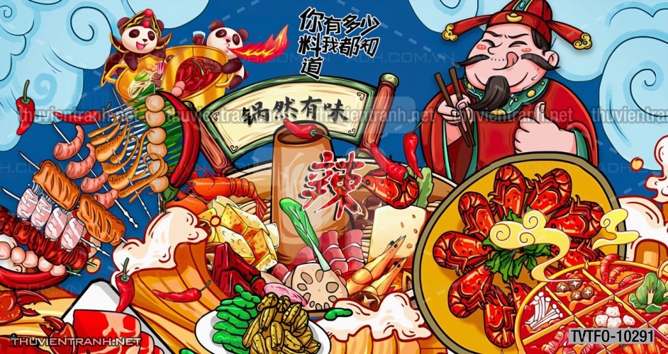 Tranh dán tường Quán ăn- Lẩu nướng Trung Quốc - Kết quả tìm kiếm tranh tường