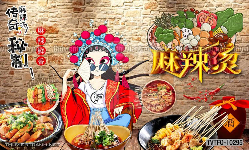 Tranh dán tường Quán ăn- Lẩu nướng Trung Quốc - Kết quả tìm kiếm tranh tường