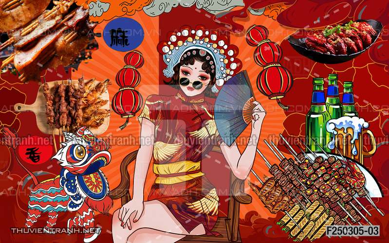 Tranh dán tường Quán ăn- Lẩu nướng - Kết quả tìm kiếm tranh tường