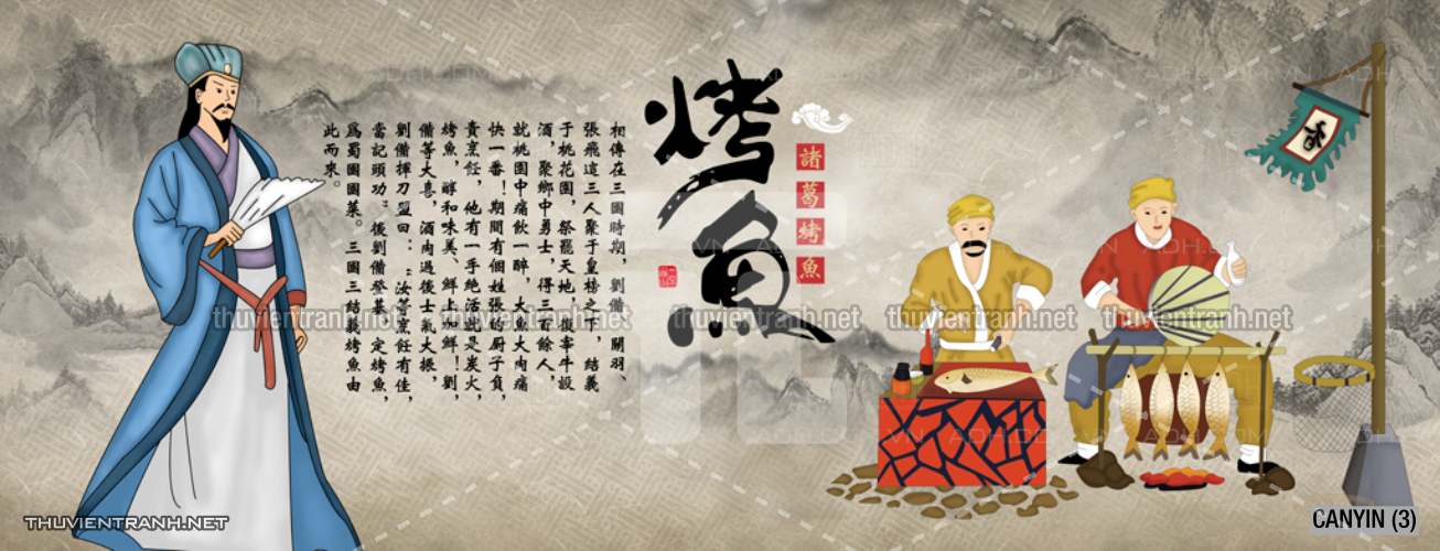 Tranh dán tường  Quán ăn, Nhà hàng Trung Quốc - Tranh tường chất lượng cao