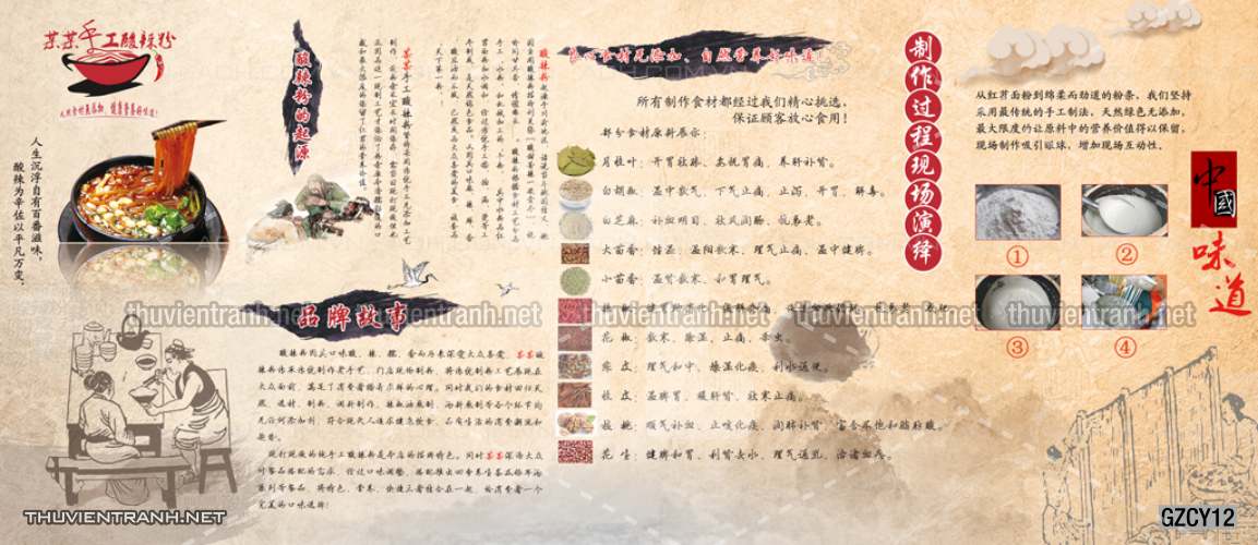Tranh dán tường  Quán ăn, Nhà hàng Trung Quốc - Tranh tường chất lượng cao