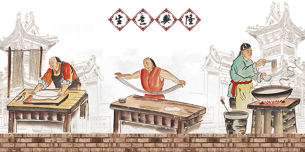 Tranh dán tường  Quán ăn Trung Hoa - Tranh tường chất lượng cao