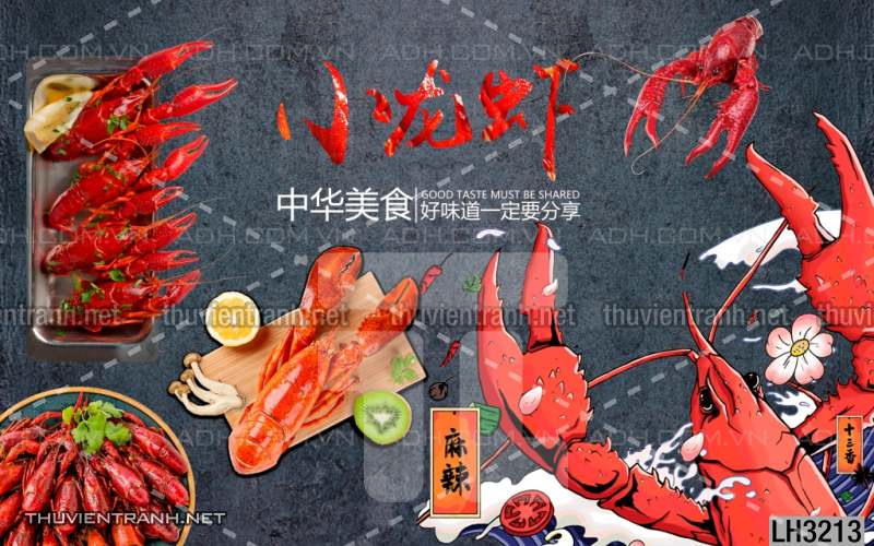 Tranh dán tường  Quán ăn Hải sản - Kết quả tìm kiếm tranh tường