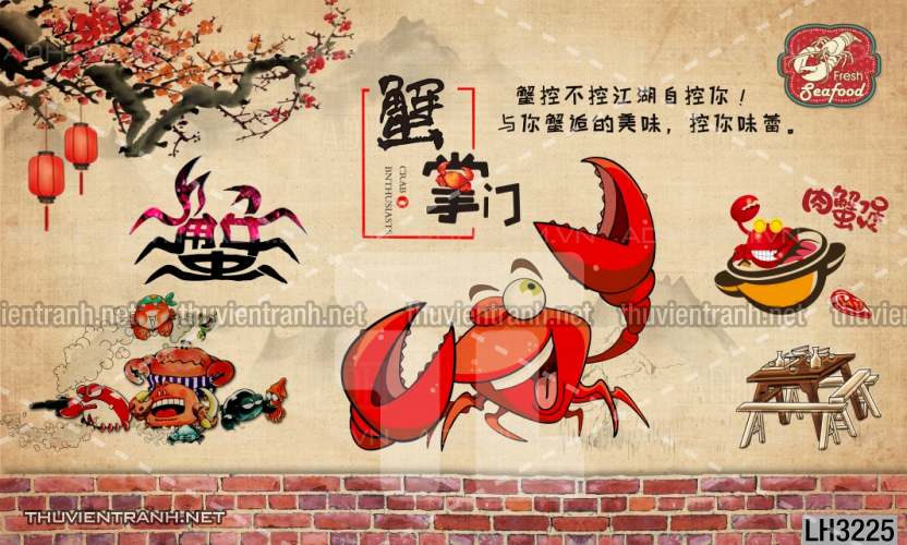 Tranh dán tường  Quán ăn Hải sản - Kết quả tìm kiếm tranh tường