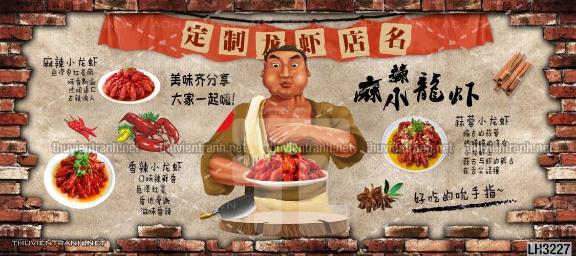 Tranh dán tường  Quán ăn Hải sản - Kết quả tìm kiếm tranh tường