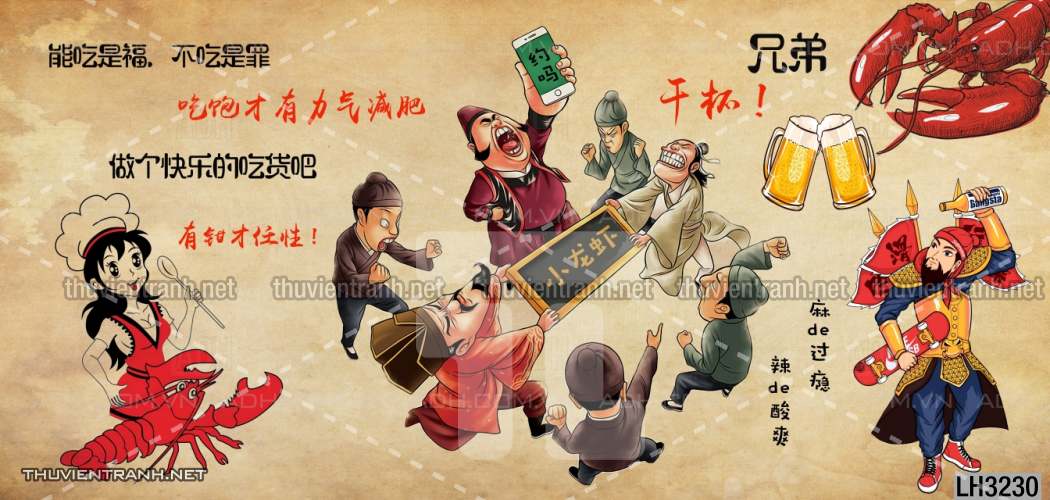 Tranh dán tường  Quán ăn Hải sản - Kết quả tìm kiếm tranh tường