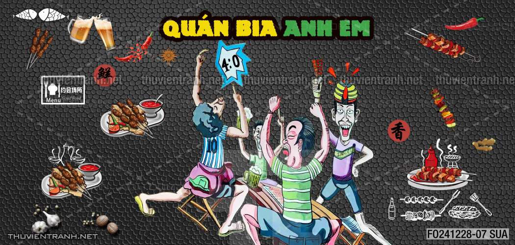 Tranh dán tường  Quán ăn gà rán, ăn vặt - Kết quả tìm kiếm tranh tường