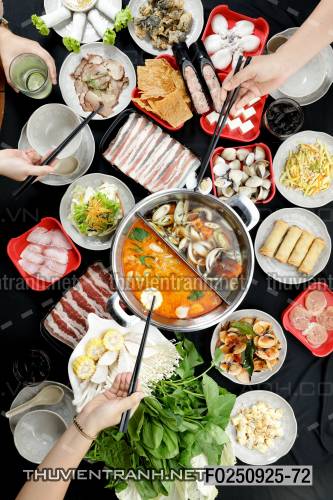  Tranh quán lẩu nướng BBQ - Tranh tường chất lượng cao