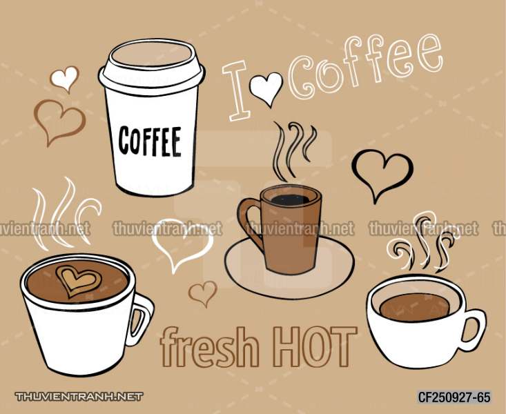 Tranh dán tường Quán cà phê - Tranh tường chất lượng cao