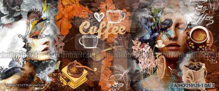 Tranh dán tường Quán Cafe - Tranh tường chất lượng cao