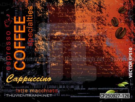 Tranh dán tường Quán Cafe - Tranh tường chất lượng cao