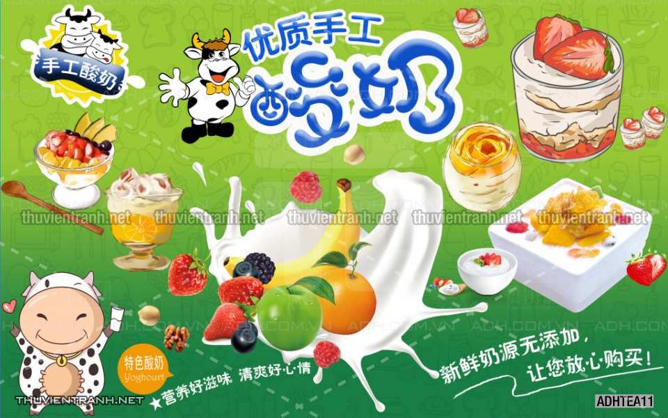  Tranh dán tường  Nước ép hoa quả - Tranh tường chất lượng cao