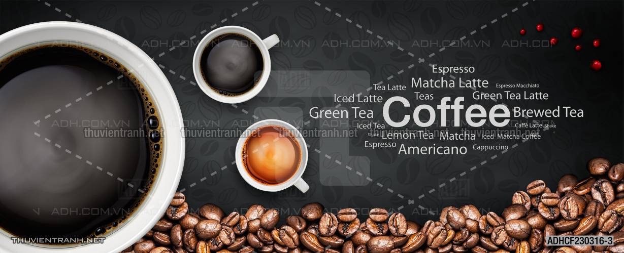 Tranh dán tường Cafe, tranh dán tường quán cafe - Tranh tường chất lượng cao