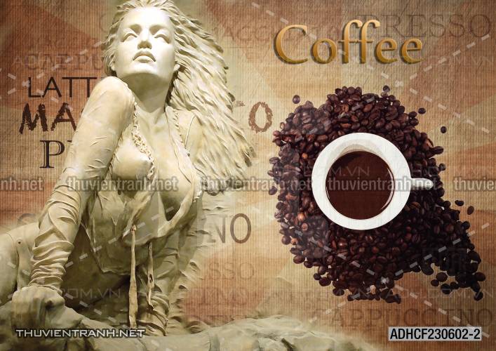 Tranh dán tường Cafe, tranh dán tường quán cafe - Tranh tường chất lượng cao