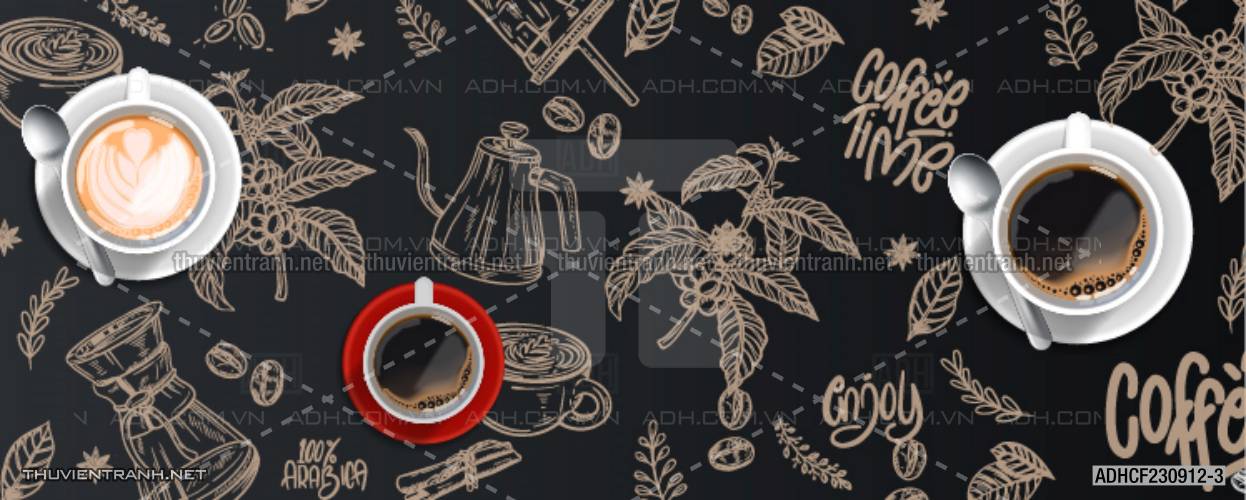 Tranh dán tường Cafe, tranh dán tường quán cafe - Tranh tường chất lượng cao