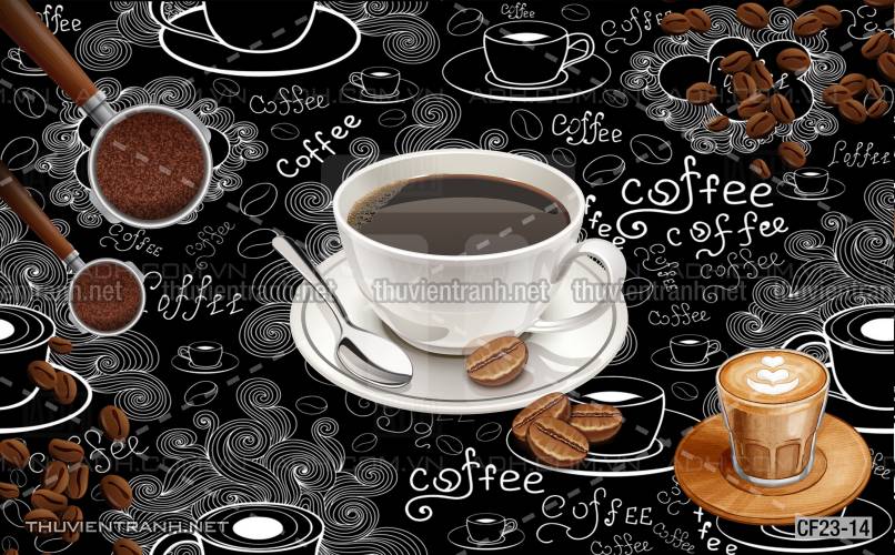 Tranh dán tường Cafe, tranh dán tường quán cafe - Tranh tường chất lượng cao