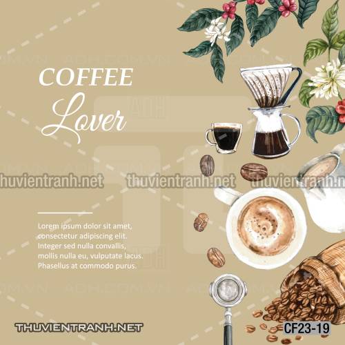 Tranh dán tường Cafe, tranh dán tường quán cafe - Tranh tường chất lượng cao