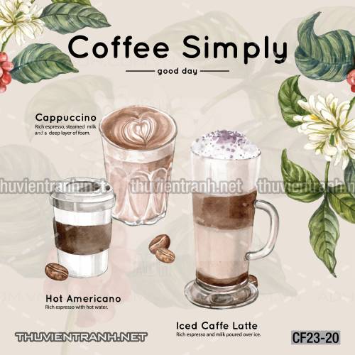 Tranh dán tường Cafe, tranh dán tường quán cafe - Tranh tường chất lượng cao