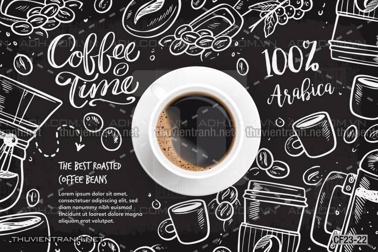 Tranh dán tường Cafe, tranh dán tường quán cafe - Tranh tường chất lượng cao