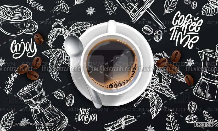 Tranh dán tường Cafe, tranh dán tường quán cafe - Tranh tường chất lượng cao