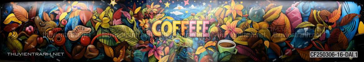  Tranh dán tường Cafe, tranh dán tường chữ Cafe - Tranh tường chất lượng cao