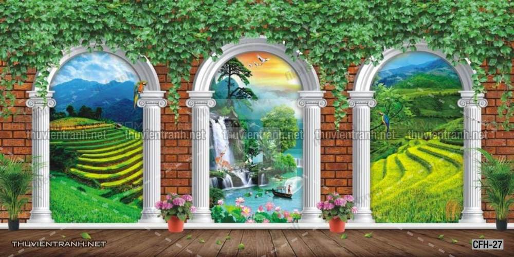 Tranh dán tường Quán Cafe, Trà Chanh, Trà sữa - Tranh tường chất lượng cao