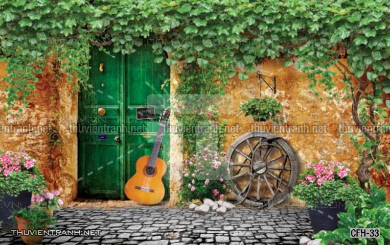 Tranh dán tường Quán Cafe, Trà Chanh, Trà sữa - Tranh tường chất lượng cao