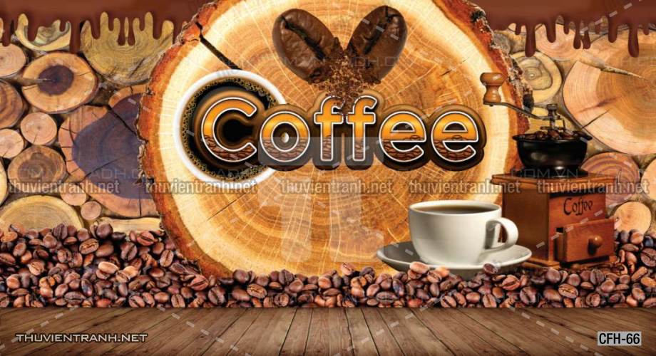 Tranh dán tường Quán Cafe, Trà Chanh, Trà sữa - Tranh tường chất lượng cao