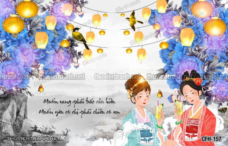  Tranh dán tường Quán Cafe, Trà Chanh, Trà sữa - Tranh tường chất lượng cao