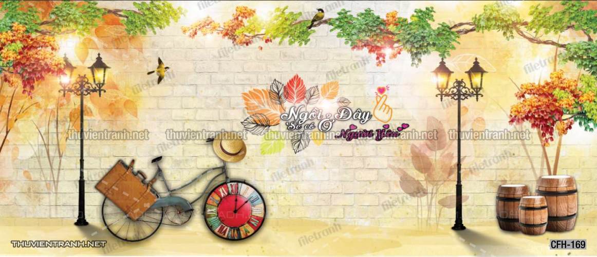  Tranh dán tường Quán Cafe, Trà Chanh, Trà sữa - Tranh tường chất lượng cao