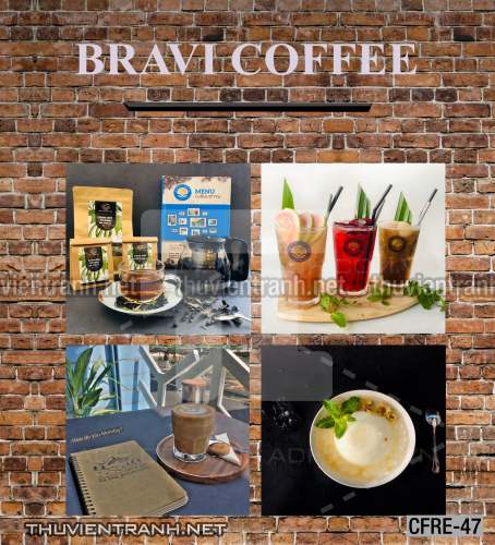  Tranh dán tường Cafe, tranh dán tường quán cafe phong cách hoài cổ (Retro) - Tranh tường chất lượng cao