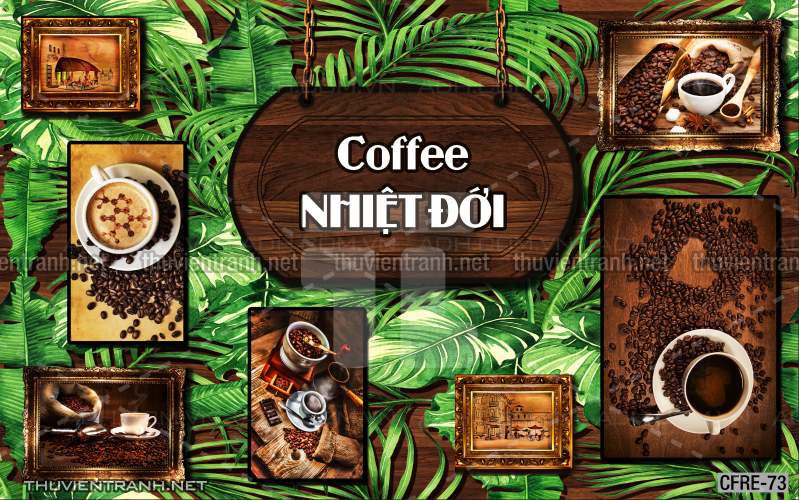  Tranh dán tường Cafe, tranh dán tường quán cafe phong cách hoài cổ (Retro) - Tranh tường chất lượng cao