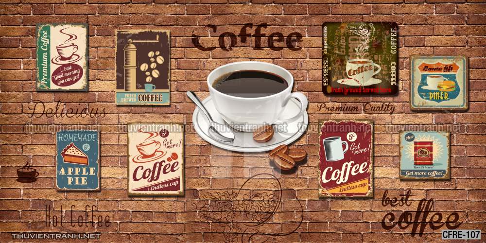  Tranh dán tường Cafe, tranh dán tường quán cafe phong cách hoài cổ (Retro) - Kết quả tìm kiếm tranh tường